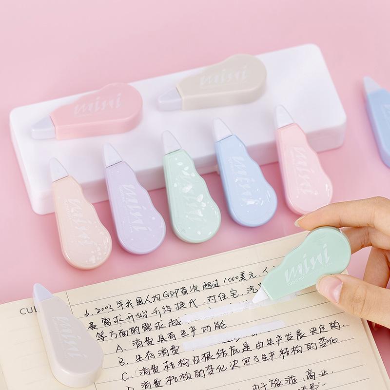 6Pcs/set Cute Macaron Color Correction Tape,Instant Corrections White Correction Tape for School, Office, Crafting Supplies