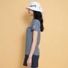 Short Sleeve Polo Shirt Quick Striped Golf C25134205 L [Callaway] Women's (Sweat Wicking, Drying, Pattern) / / 1120_Navy