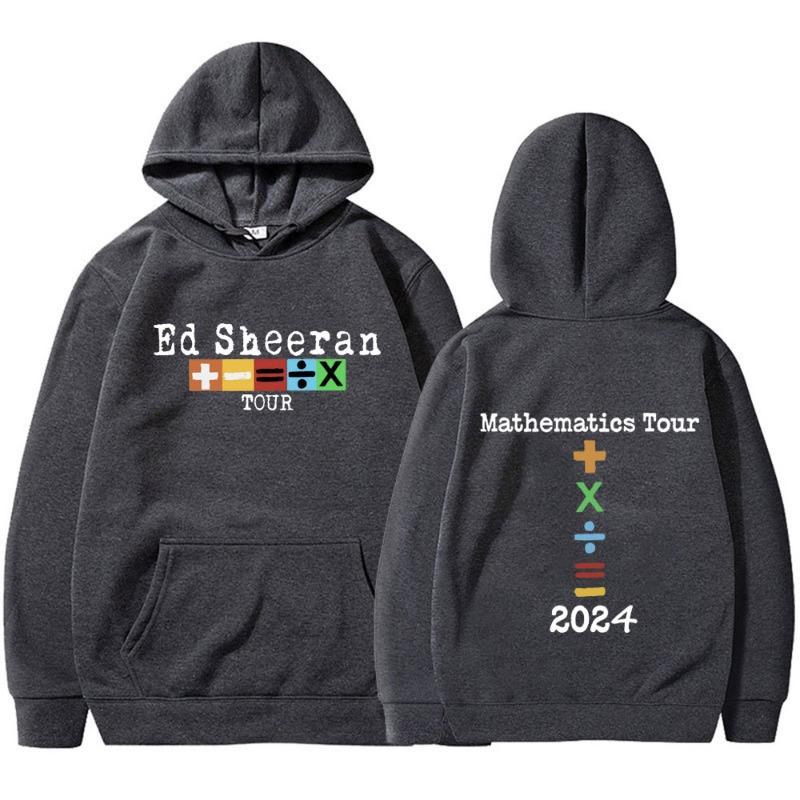 Ed Sheeran Concert Tour Mathematics Hoodies Men's and Women's Harajuku Pullover Street Wear Unisex Plushed Sweater