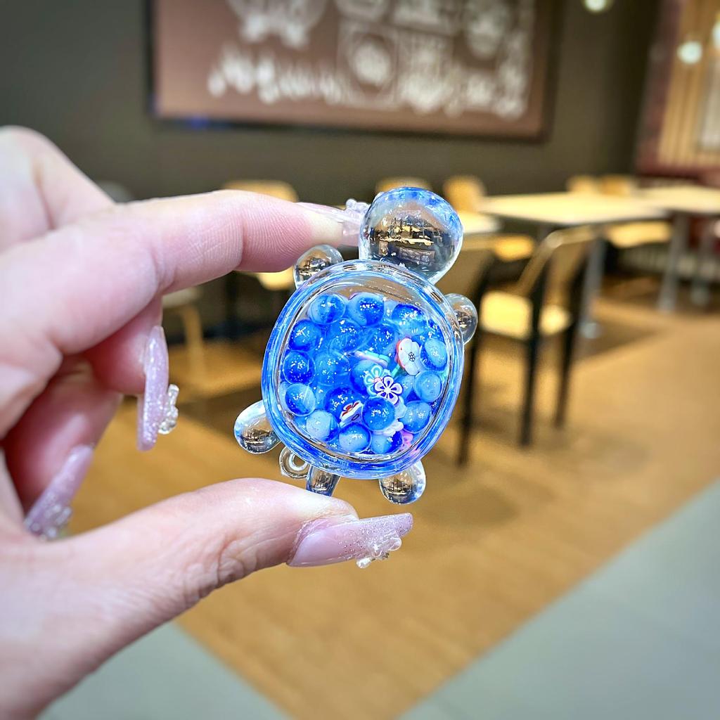 Svietiaca pohyblivá piesková blikajúca korytnačka ozdoba slepá škatuľa stojan na vystavenie šperkov