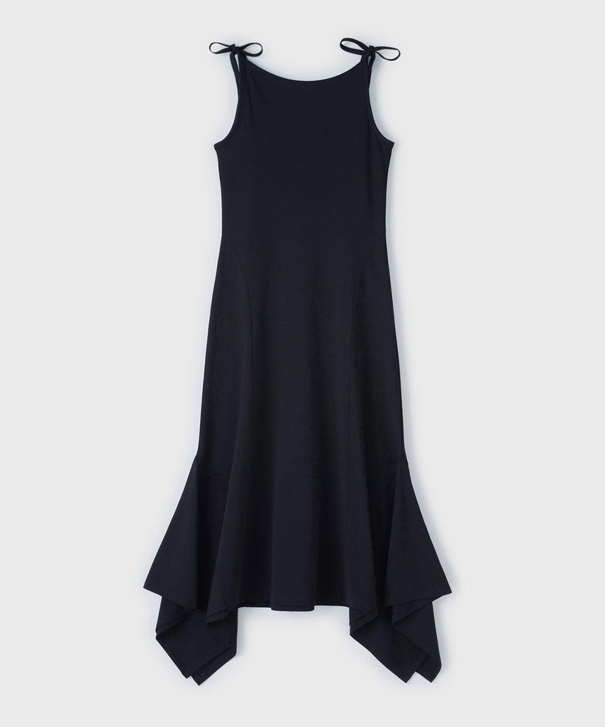 Yunse Two-Way String Sleeveless Dress (Black)