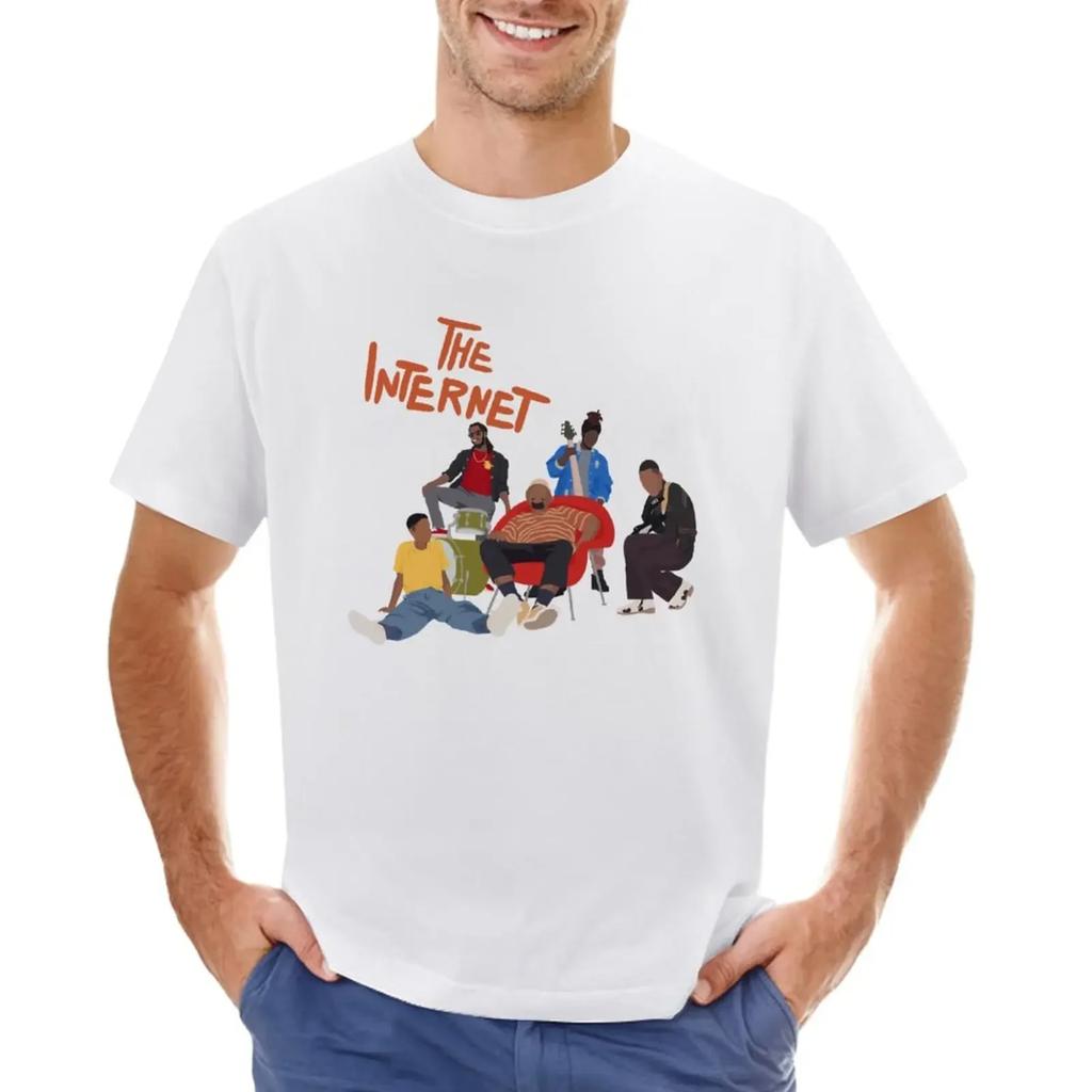 Minimal The Internet TShirt Aesthetic Clothing Funnys for a Boy Vintage Clothes for Men