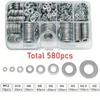 Stainless Steel Flat Washer Assortment Kit (M2, M2.5, M3, M4, M5, M6, M8, M10) - Suitable For Home Decorations& Factory Repairs