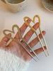 Metal Heart Women Hairpins Girls Hair Forks Hair Sticks Elegant U-shape Hair Pins Clips Headwear Women Hair Accessories Headwear