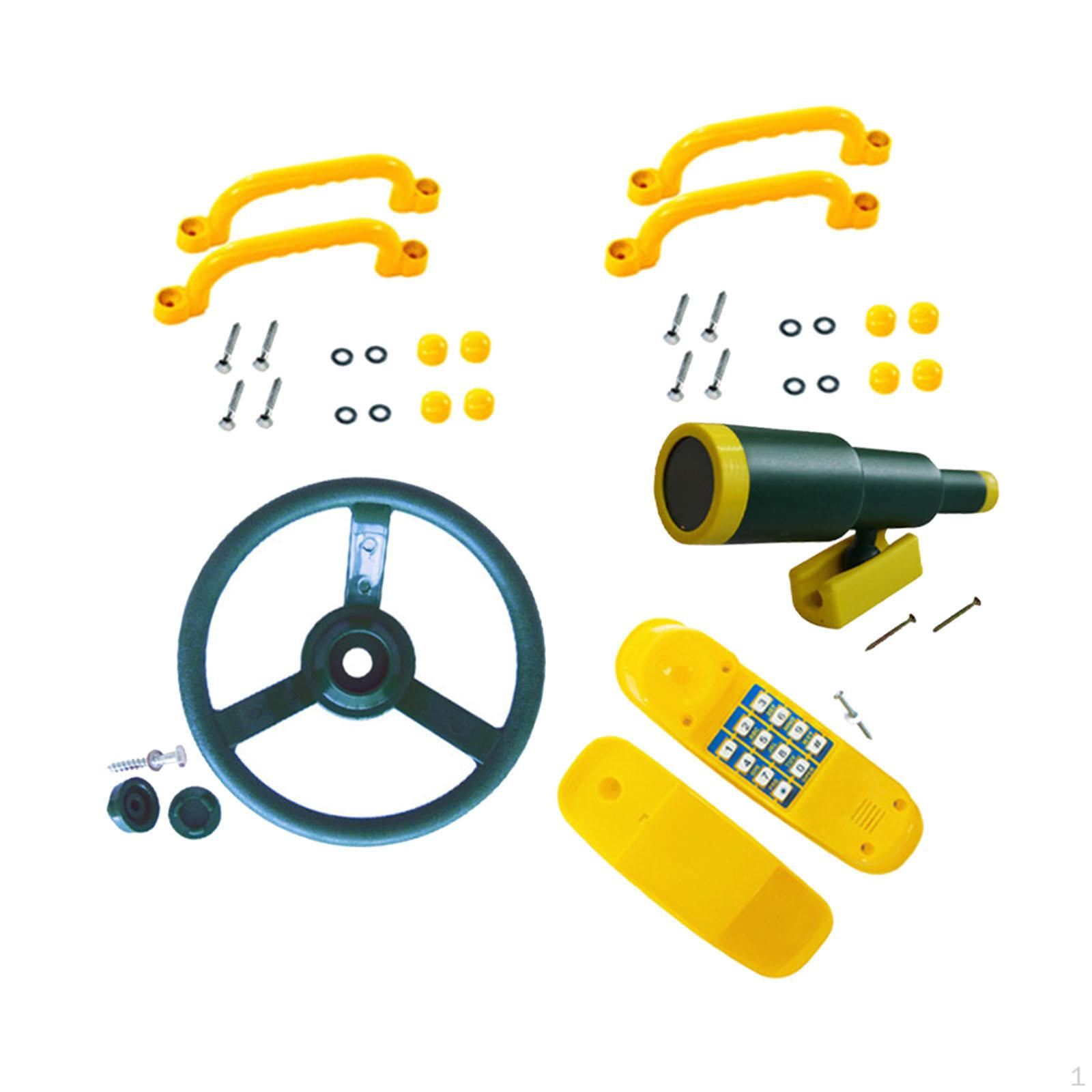 Kids Playground Accessories Equipment Set Easy Installation Steering Wheel Outdoor