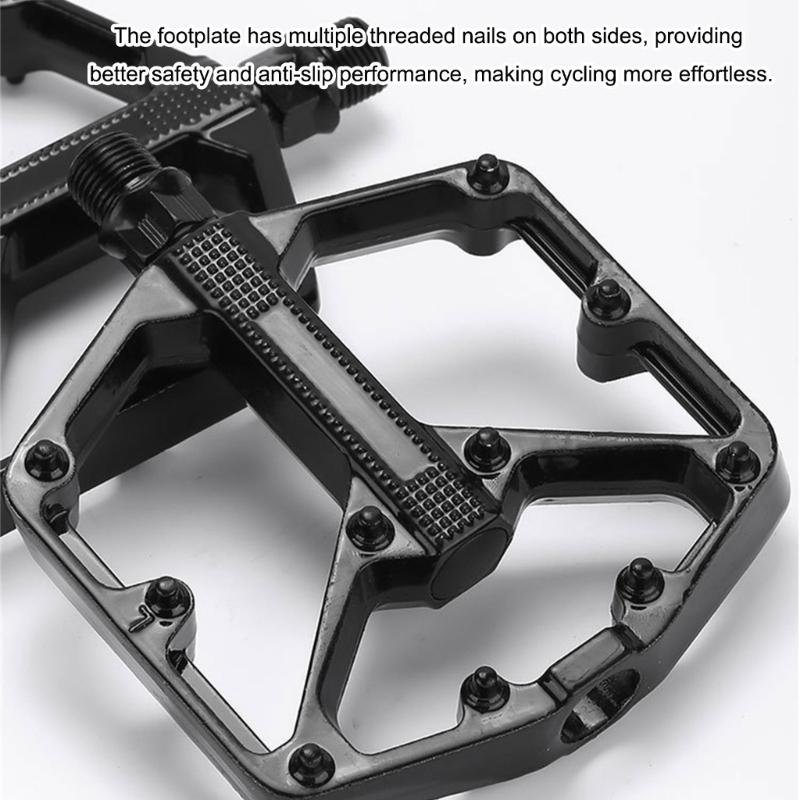 Aluminum Alloy Mountain Bicycles Pedals Wide Flat Cycling Pedals Sealed Bearing Nonslip Bicycles Pedals Enduring