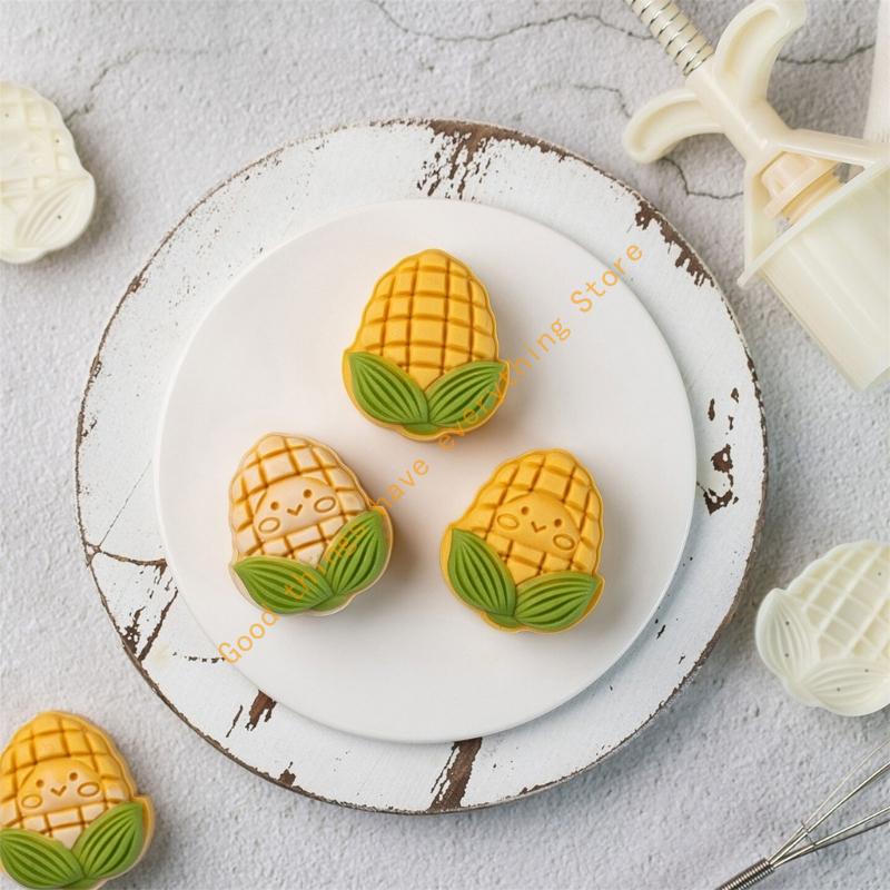 Creative Corn Mooncakes Molds Durable 50/75g Corn Mooncakes Crafting Molds for Artisanal Dessert Enthusiasts 55KF