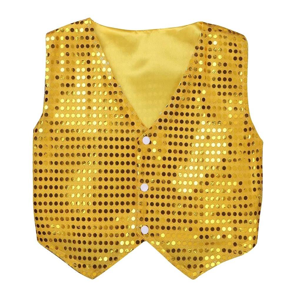 Dressy Look Sequined Vests Sequined Design Dance Costume Hip-hop Style Performance Suit  Jazz Dance