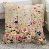 Funda de almohada de floración rica con adorno de flor tridimensional Funda de almohada Decoración de sofá para el hogar Funda de cojín Almohada de mesita de noche