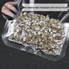 Mini Light Champagne Zircon Rhinestone Nail Art - Super Shiny Irregular Flat-Bottomed Ornaments