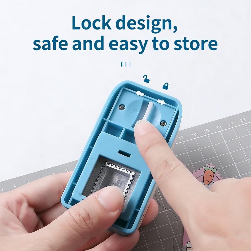 Perfurador de Buraco Quadrado Grande Portátil Manual Ergonômico Perfurador de Buraco Quadrado para Cartão Scrapbook Envelope de Correspondência