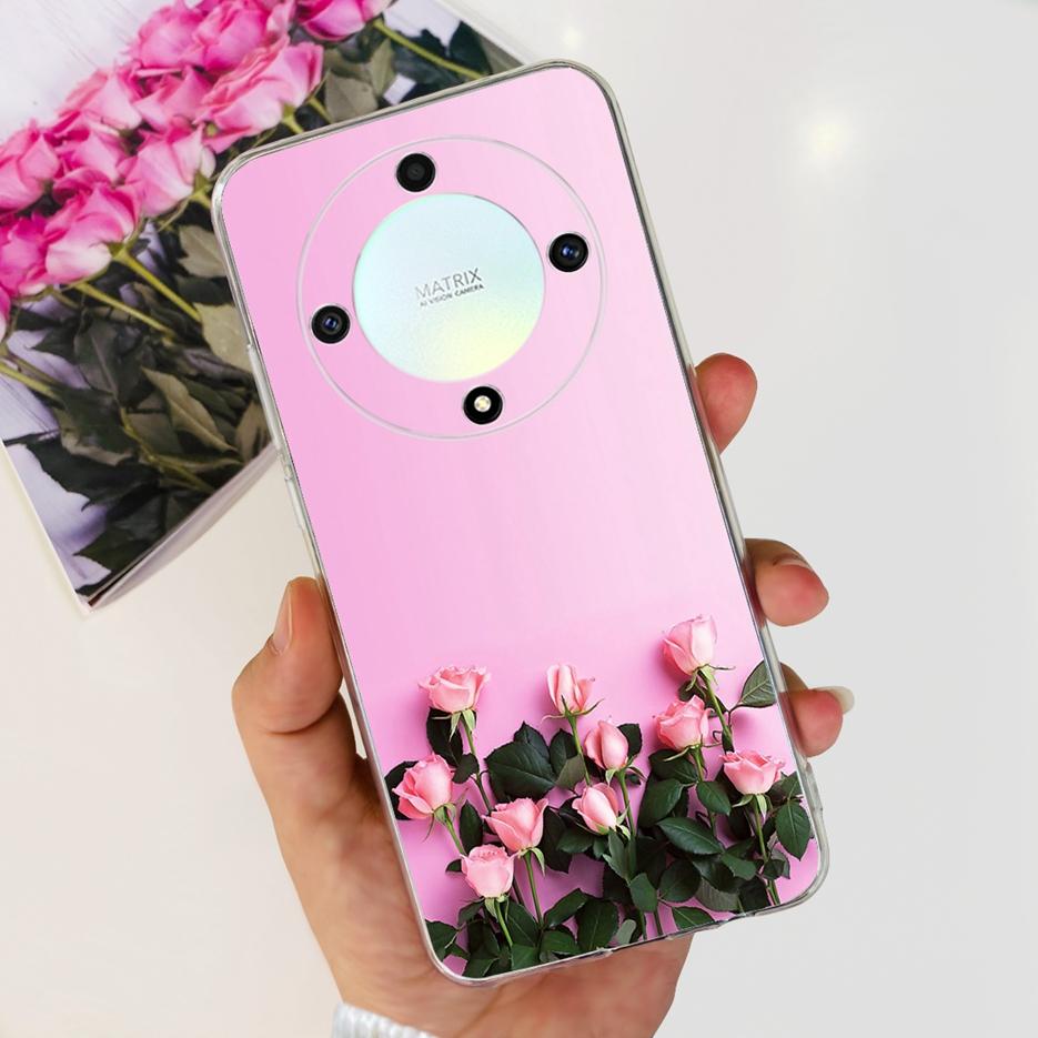 For Honor X9b 5G Case ALI-NX1 Cute Cat Butterfly Painted Cover Soft Silicone Phone Cases For Honor X9b X 9b HonorX9b Soft Fundas