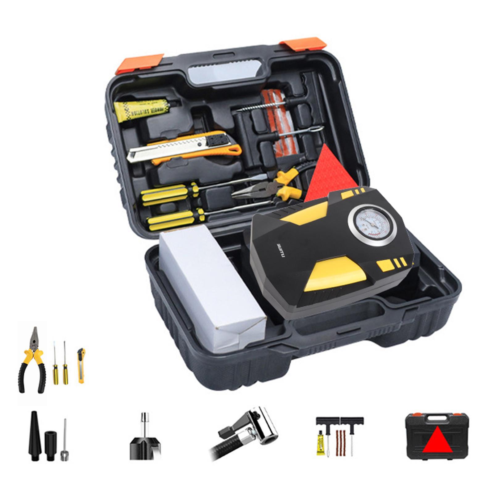 

Портативный воздушный компрессор для накачивания шин, аккумуляторный насос для накачивания шин с 3 насадками 12 В для автомобиля Digital display