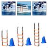 Boat Rope Ladder, Boarding Lightweight, Practical, Non-Slip, Portable, for Dinghy, Sailboat,