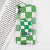 Cellphone Finger Grip Compact Mirror Phone Stand Holder Plaid Mirror Cosmetic Mirror Makeup Mirror