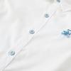 Boys Shirt White Cotton Long Sleeve Clothes for Toddler Boys Casual Top for Kids Aged 2-6 School Children