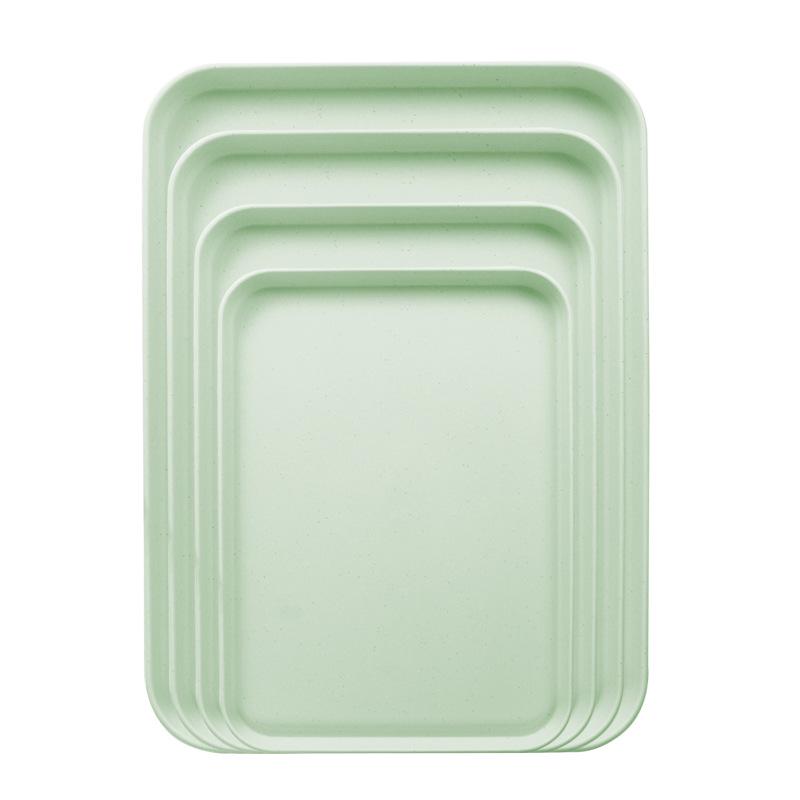 

Прямоугольный поднос из пшеничной соломы для дома, гостиницы или ресторана - Идеально подходит для чая, закусок и десертов Small [24*17.3*1.5]