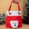 Petit sac de friandises de Noël Pochette réutilisable à dessin animé Sac à cordon pour Noël Pour gelée, sucettes, chocolat, jouets pendant