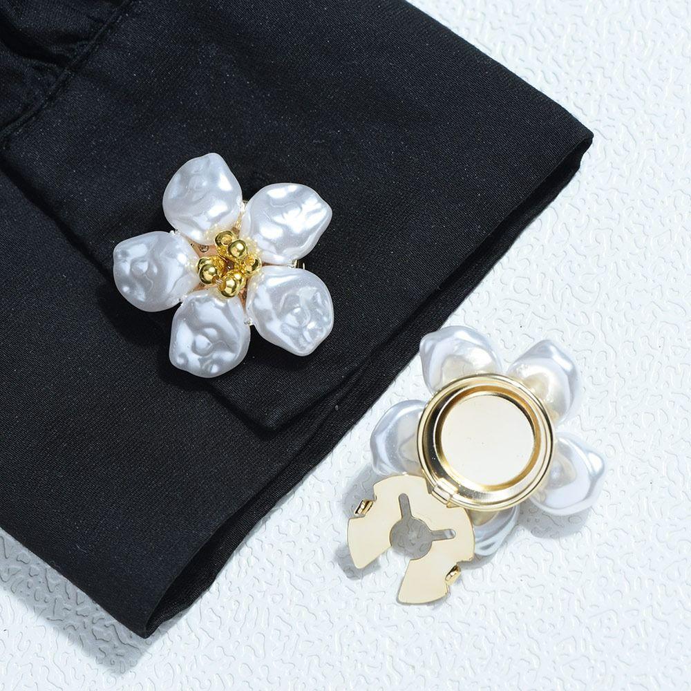 Legierung Strass Knopfabdeckung DIY Zubehör Blume Manschettenknöpfe für Hemd Kleid Dekoration
