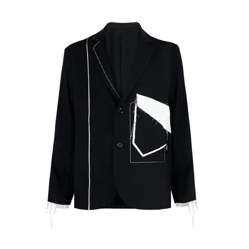 

Темная гора Эта модная рубашка бренда осень новая яркая линия дизайн над карманом на плече мягкий костюм пиджак