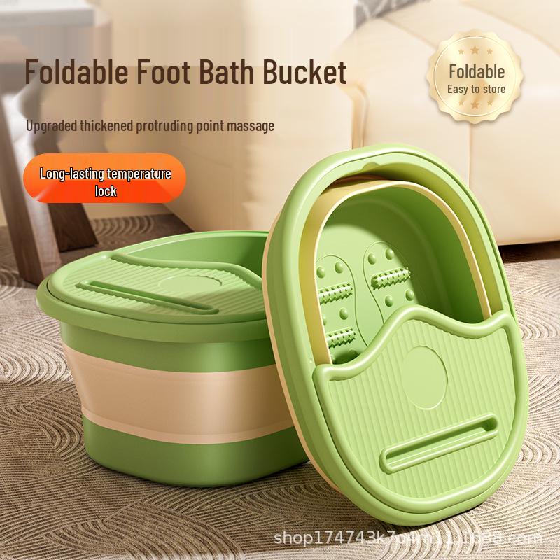 

Portable Foldable Foot Bath Basin - Calf-High, Ideal for Dorms & Home Use Orange - No Lid