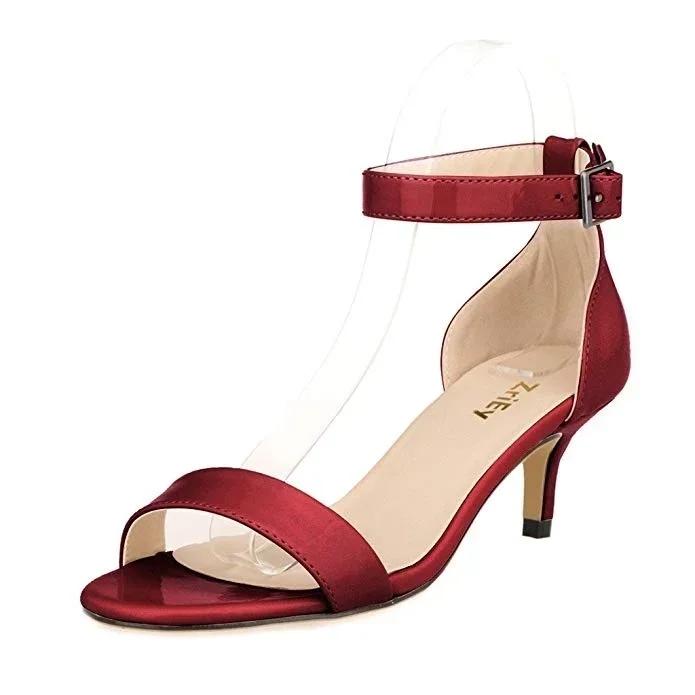 Sandały damskie Lato Seksowne Leopard Duży rozmiar Odkryty palec Pasek na kostkę Wysokie obcasy Damskie sandały z klamrą 5cm Niski obcas Buty na imprezę ślubne