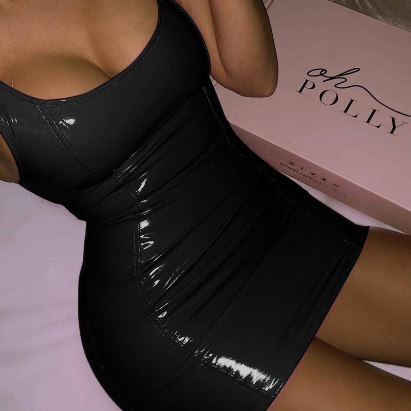 tight black latex dress Lola Fitted Latex Dress | Black main image 1