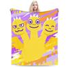 Chibi Monster Island Buddies Fleece Throw Blankets 80S Blanket For Sofa Office Super Soft Bed Rug