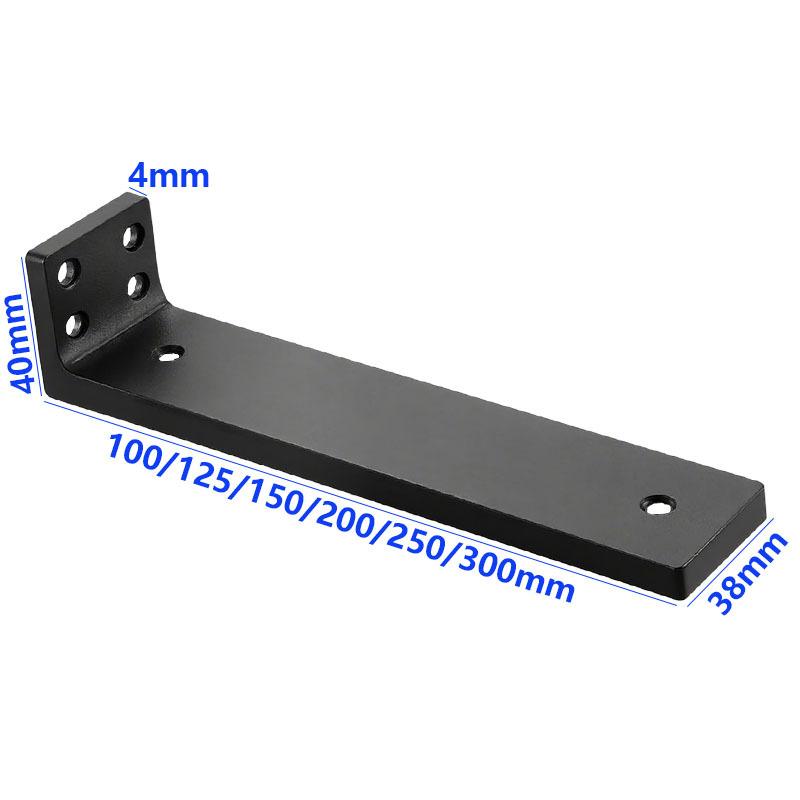 1 Set 4Mm Thicked Invisible L-Shaped Brackets Heavy Duty Cast Iron Floating Shelf Brackets For Kitchen Shelves Support