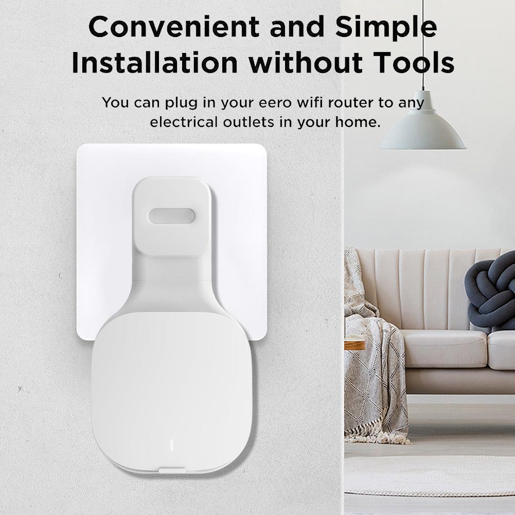 Wall Mounting Network Line Storage Bin Punch-free WiFi Router Wire Box Built-in Cable Winder Equipment for Eero Mesh WiFi Router