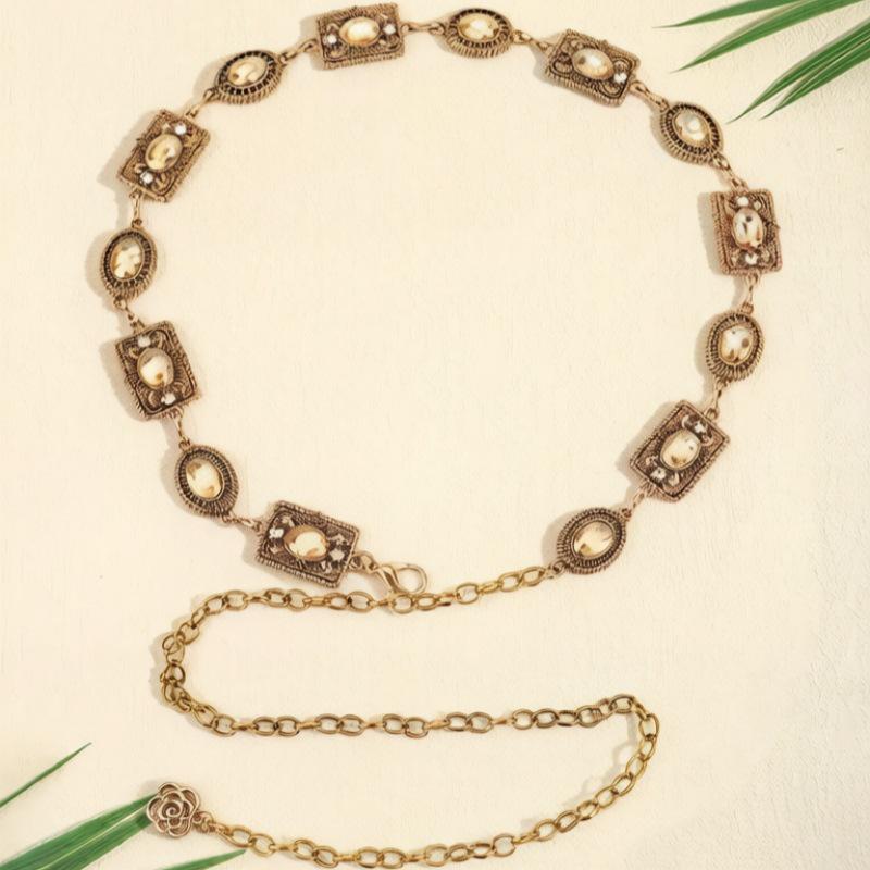 Women's Ethnic Style Butterfly Waist Chain: Fashionable Metal Belt for Skirt or Dress