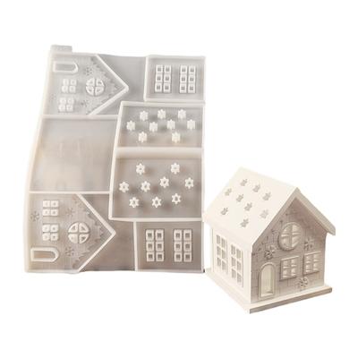 Stampo Decorativo da Scrivania Stampo in Silicone Flessibile per Decorazione a Forma di Casa in Miniatura Stampi in Gesso Forniture per Creazione di Gioielli