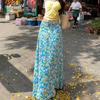 Dopamine Island Resort-Style Two-Piece: Floral Drawstring Bandeau Top & Skirt Set for Women
