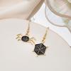 Fun Cartoon Asymmetrical Oil Drop Earrings, Guochao Panda Animal Fruit Earrings, Cute Mushroom Leaf Earrings