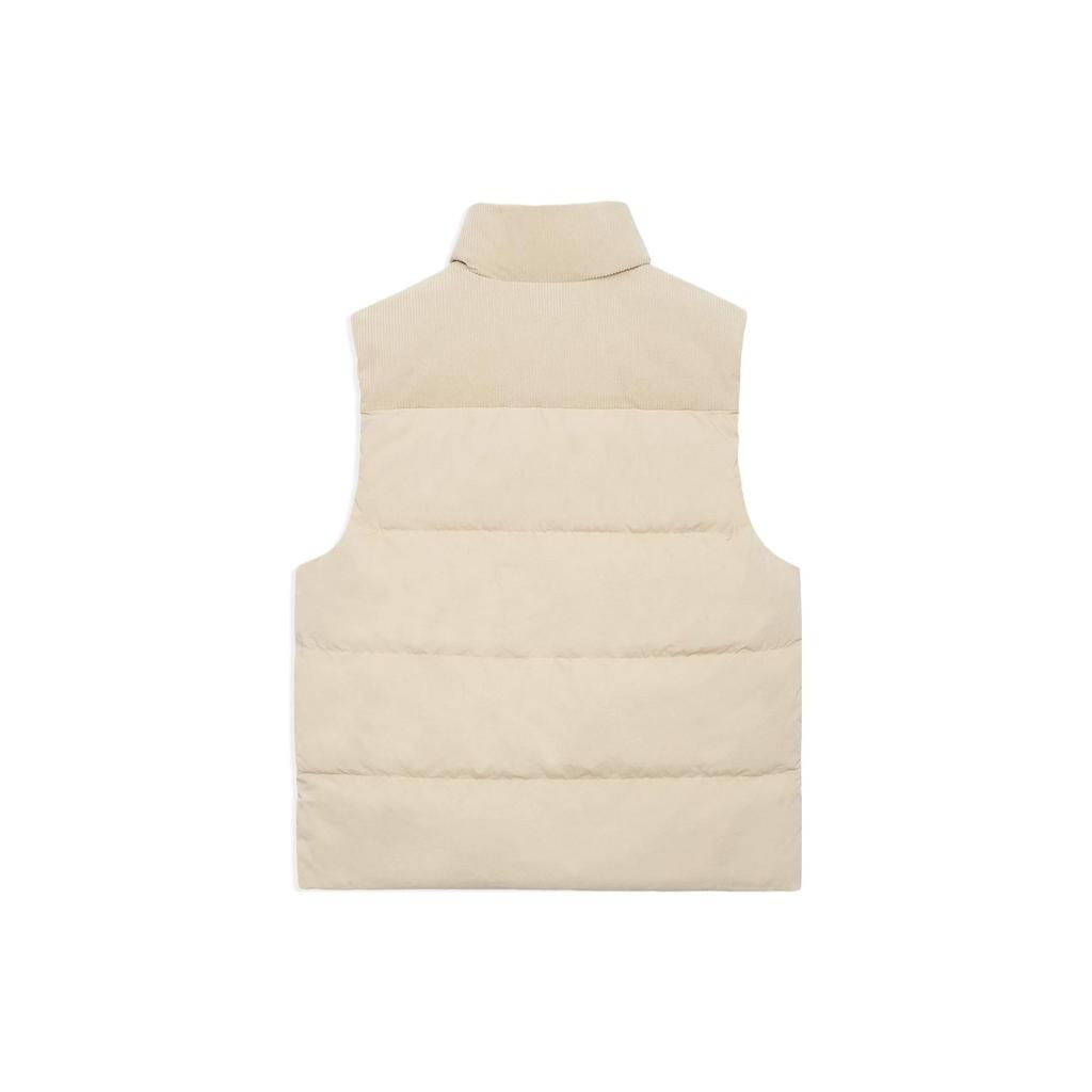 Gilet senza maniche con zip e logo ricamato serie basket Li Ning da uomo Bianco sporco AMRS025-2