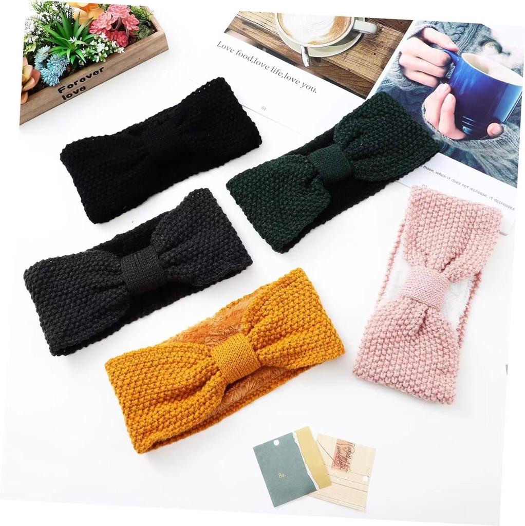 Europäisches und amerikanisches Stirnband aus Samtstrick, Stirnband mit Schleife aus Maiskörnern, Sport-Stirnband, Ohrenschutz, Kopfbedeckung, Haar-Accessoires aus Thermowolle