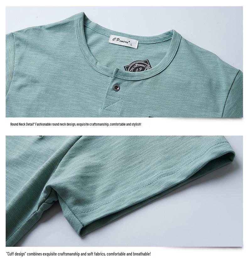 Men's Plus Size Short Sleeve Bamboo Fiber Sport T-shirt - Loose, Trendy, and Versatile