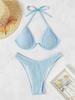Women Backless Bikini Set With Steel Underwire And Nylon Fabric For Swimming And Water Sports