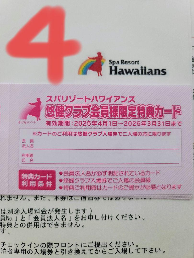 

[USED] Spa Resort Hawaiians admission ticket with bonus card