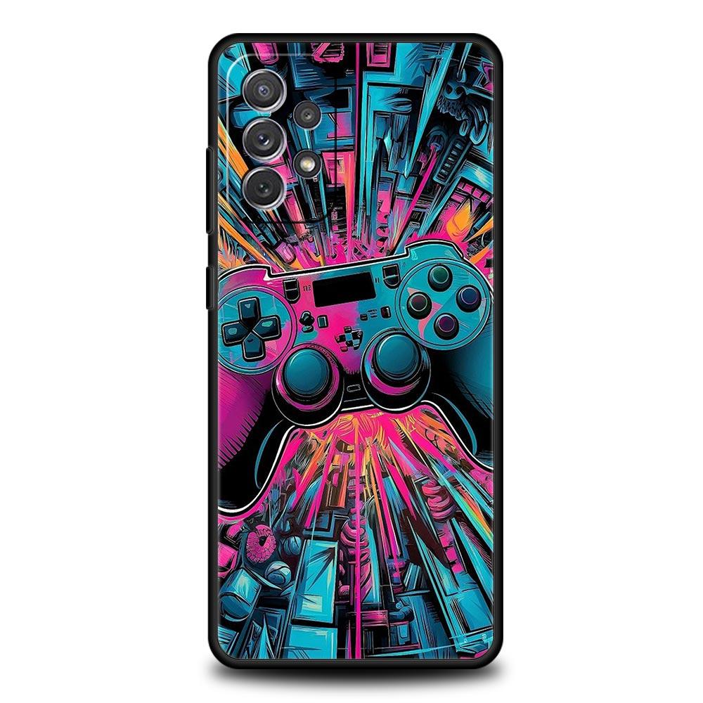 Technology Game Console Phone Case for Samsung Galaxy A55 A35 A17 A07 A15 A13 A25 A51 A71 A72 A73 A32 A52 A52S A41 5G Soft TPU