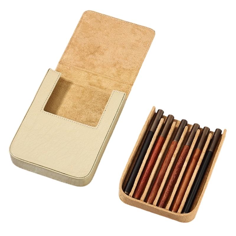 

Executive 6 Pen Holders Organizers Case Top Leather Construction Professional Offices Accessory In 6 Classical Color жёлтый