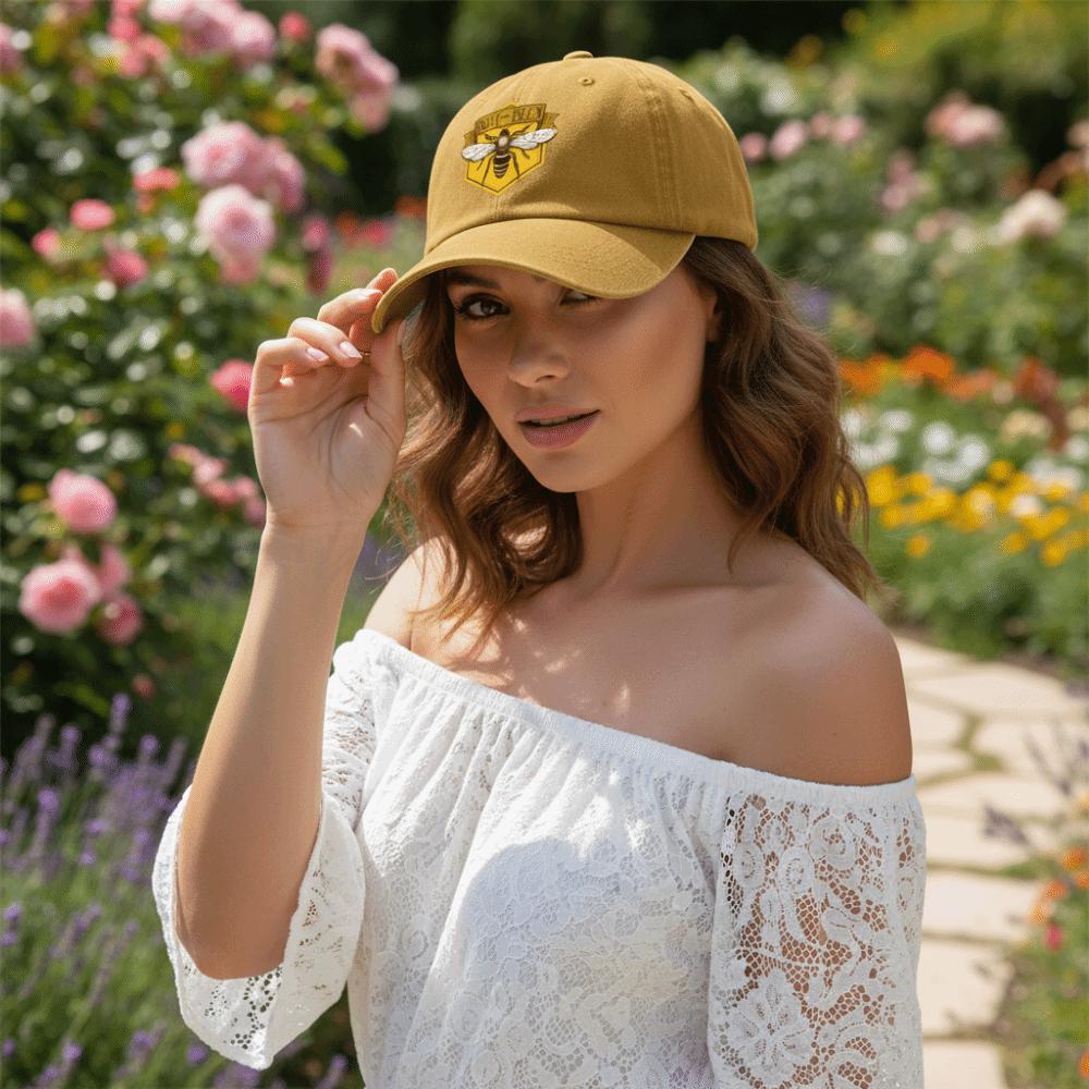 SAVE BEES Printed Visor Baseball Cap Washed Cotton Faded Peaked Cap Adjustable Outdoor Leisure Casquette Sunscreen Hats