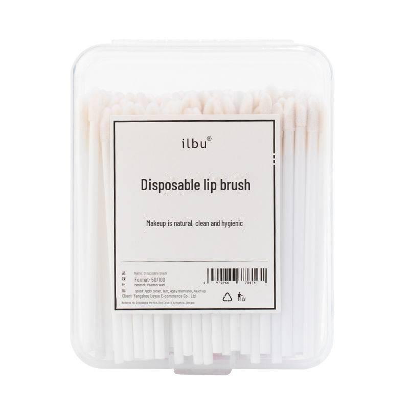 

Портативная одноразовая кисточка для губ в индивидуальной упаковке для точного макияжа губ. Идеально подходит для губной помады, блеска для губ и макияжа лица. Regular Rod, 50 Pieces, Box белый