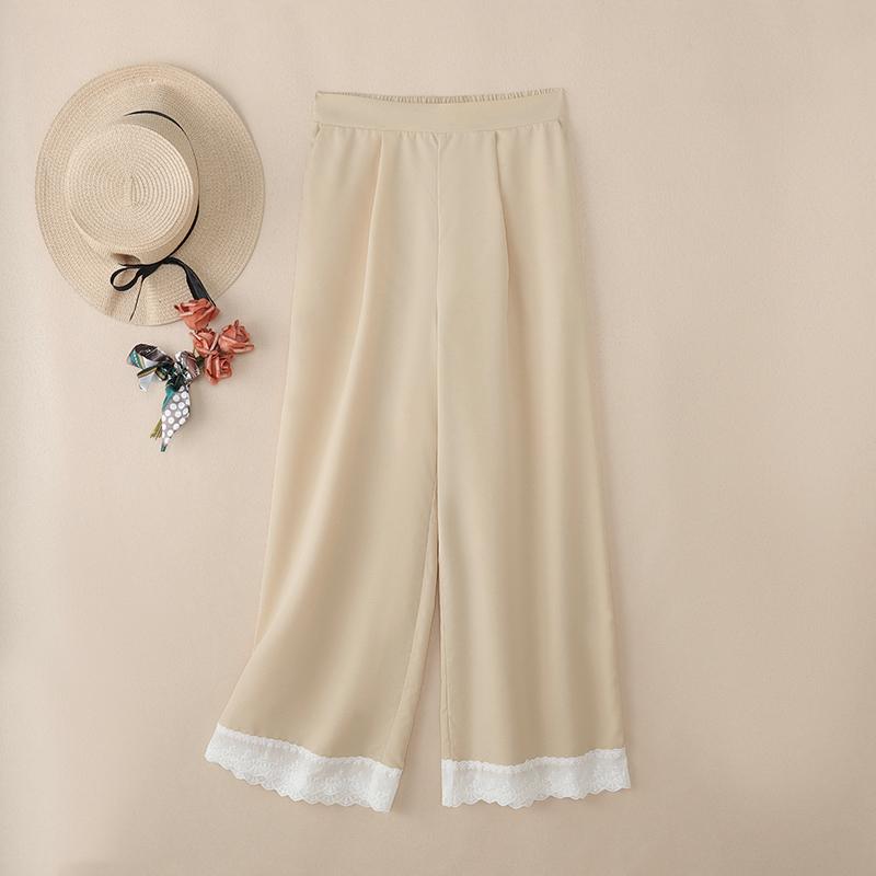 

ZANZEA Женские повседневные свободные укороченные брюки с эластичным поясом и широкими штанинами хаки