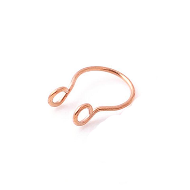 1pcs C Shaped Fake Nose Ring Hoop Septum Rings Stainless Steel Nose Piercing Fake Piercing Oreja Pircing Jewelry New