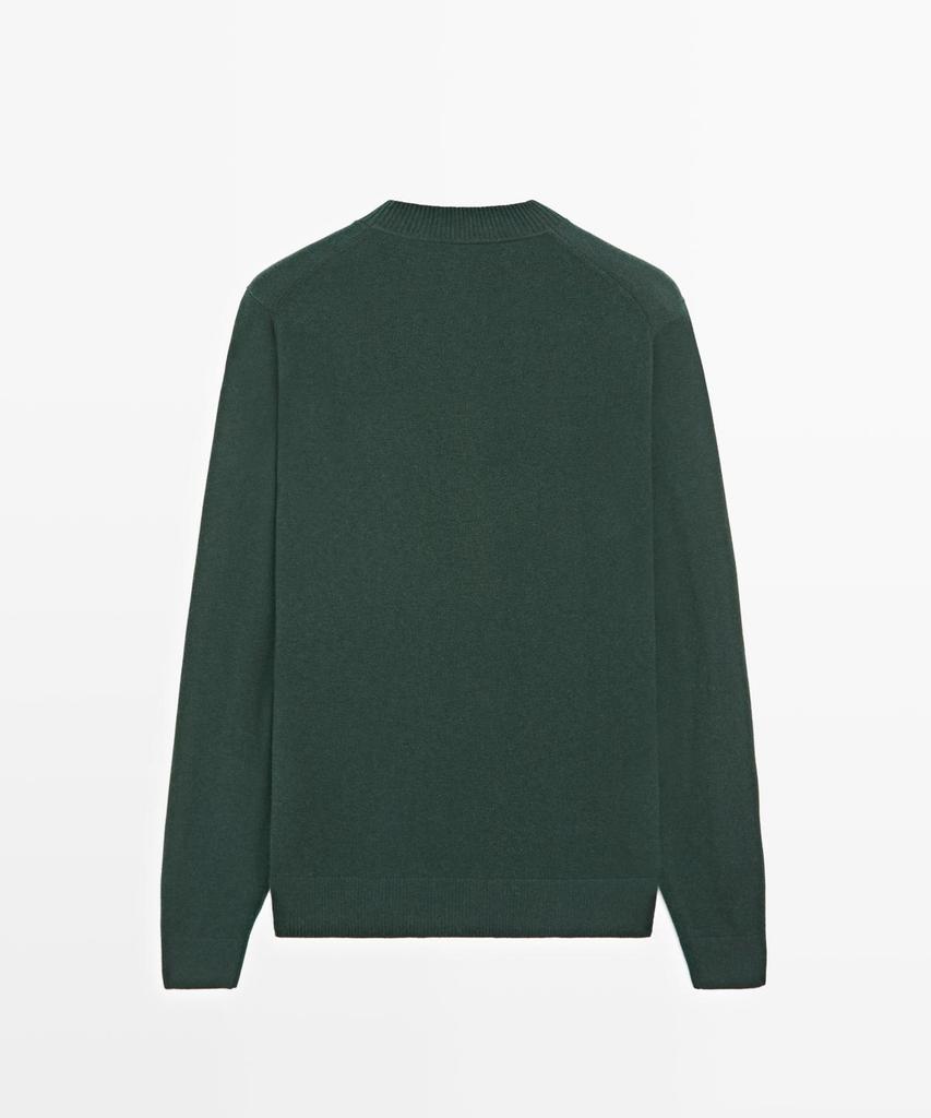 Masimodutti Wool Cotton Round Neck Knit Sweater