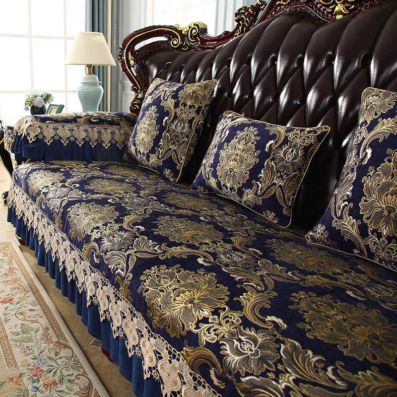 Luxury Jacquard Sofa Cover Living Room Decor Sofa Cushion Couch Cover Home Anti-slip Anti-wrinkle Furniture Protective Slipcover