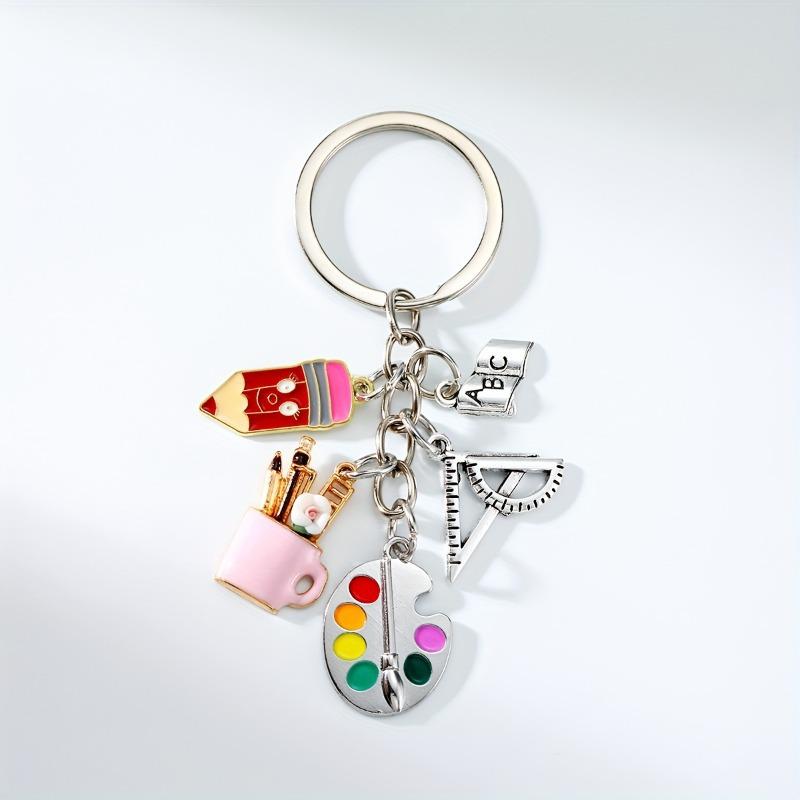 

Teacher & Classmate Oil Drop Pencil Red Apple Drawing Board Keychain - Graduation Gift
