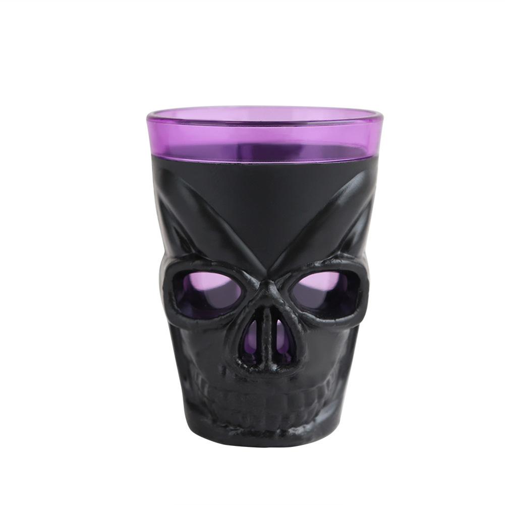250 ml Halloween Leuchtender Totenkopf Weinbecher LED Skelett Wassertrinkbecher Horror Glühender Becher Partyzubehör Bar Club Versammlung Dekor