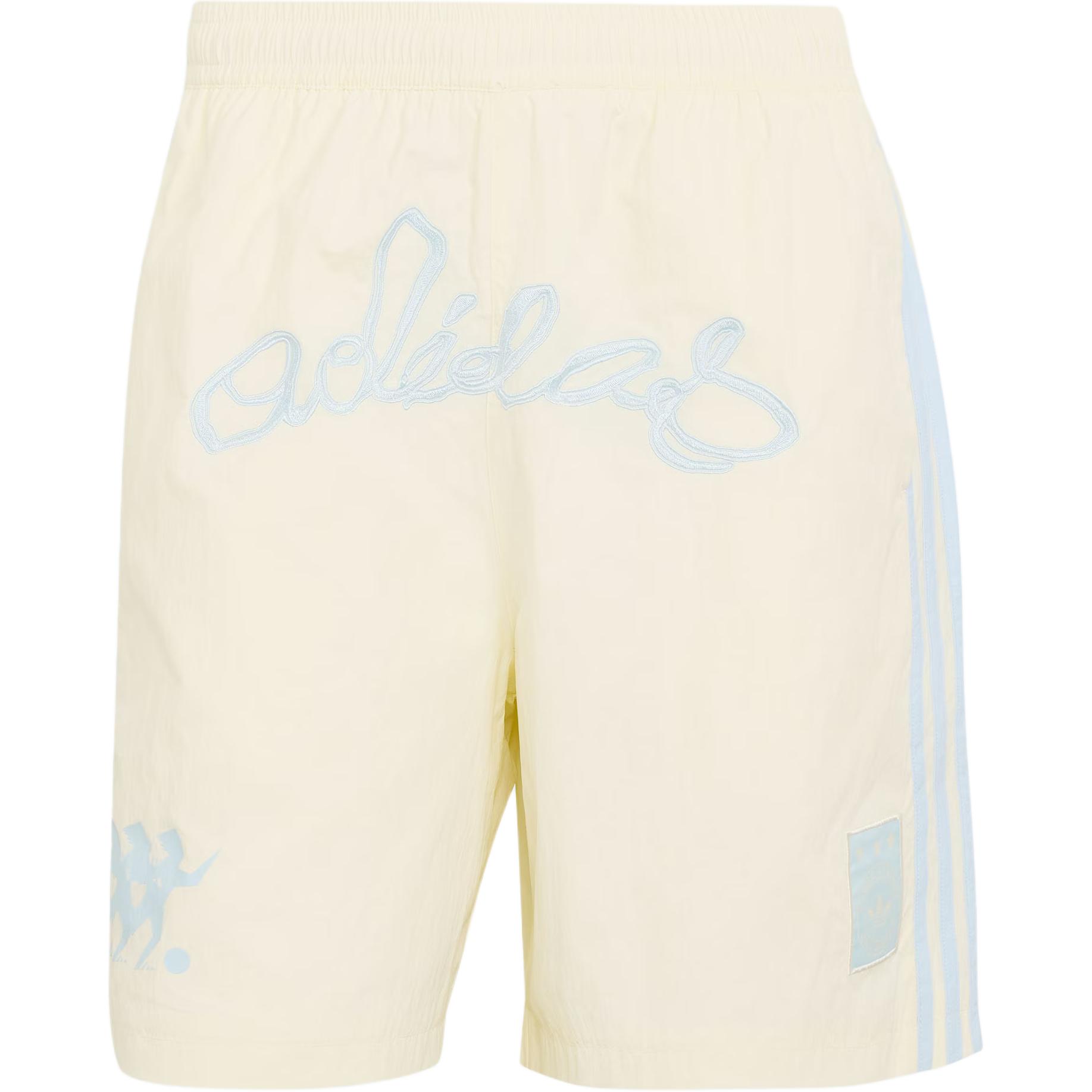 Adidas Originals Nylon Gfx Short Simple Striped Elastic Waist Comfortable Sports Shorts Men Shorts KU9257 S